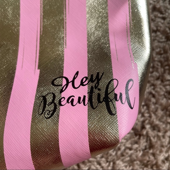 Gold and Pink Makeup Bag - Picture 2 of 7